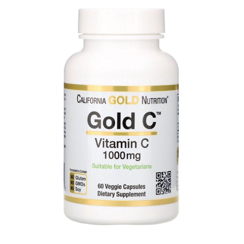 Suplemen Vitamin C 1000mg California Gold Nutrition isi 60 Vegetarian