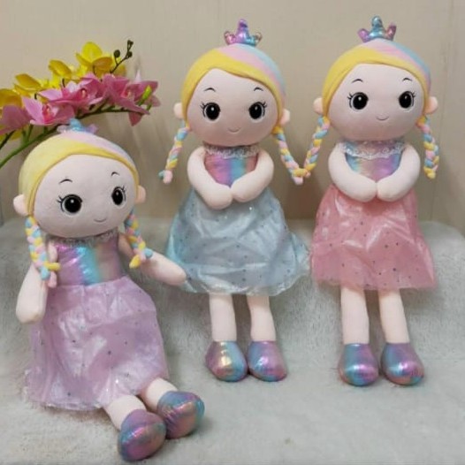 Boneka Cewe Baju Pelangi 60CM Impor Esklusif