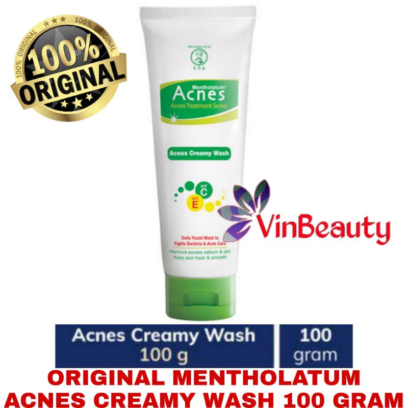 ORIGINAL ACNES CREAMY WASH 100 GRAM / FACIAL FOAM ACNES CREAMY WASH 100 ML