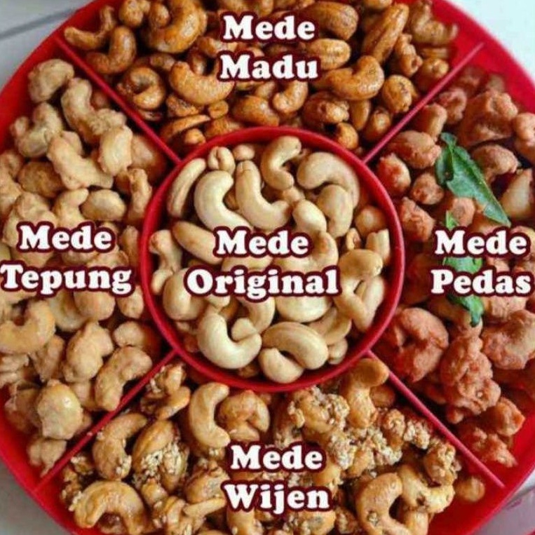 

kacang mente tray sekat 5 variant 5 rasa berat -/+ 900 g