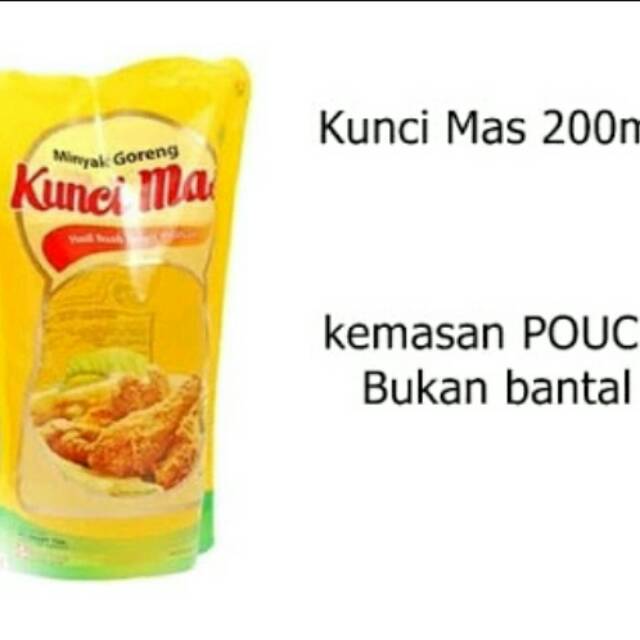 

Minyak Goreng KUNCI MAS 200 Ml - Minyak Goreng Sawit dalam Kemasan