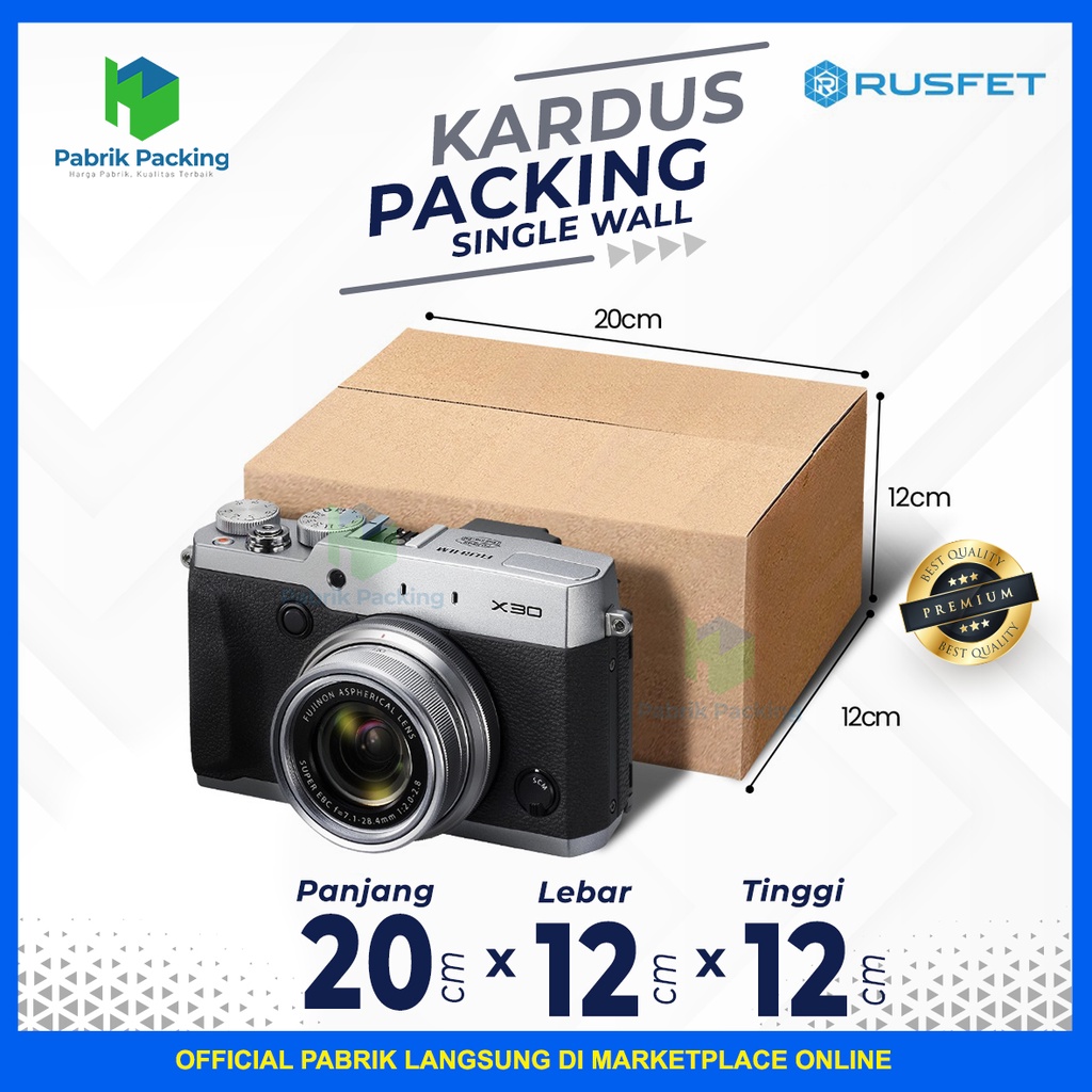 

Kardus Packing | Karton Box Rusfet Polos Kraft Single Wall Size 20x12x12cm Termurah