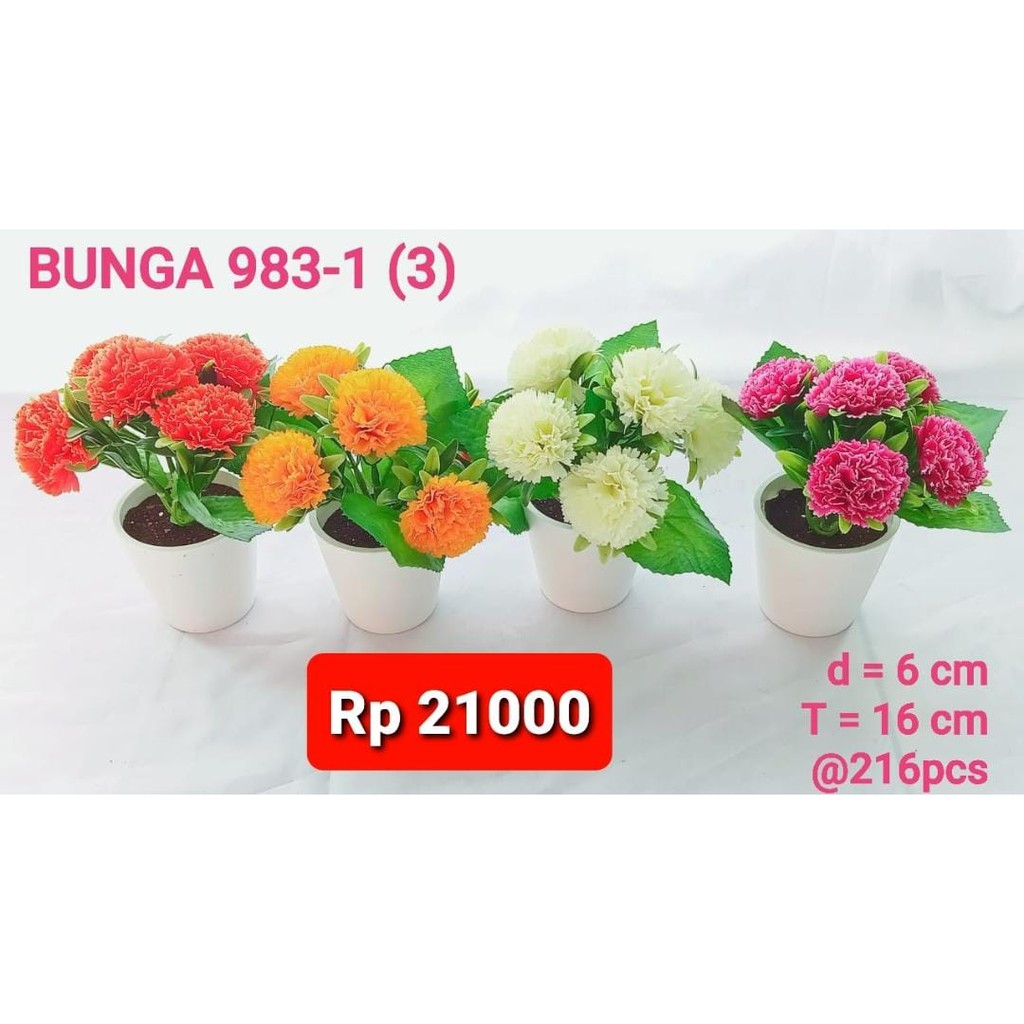 

bunga artificial pot plastik 983-1 3 pot plastik