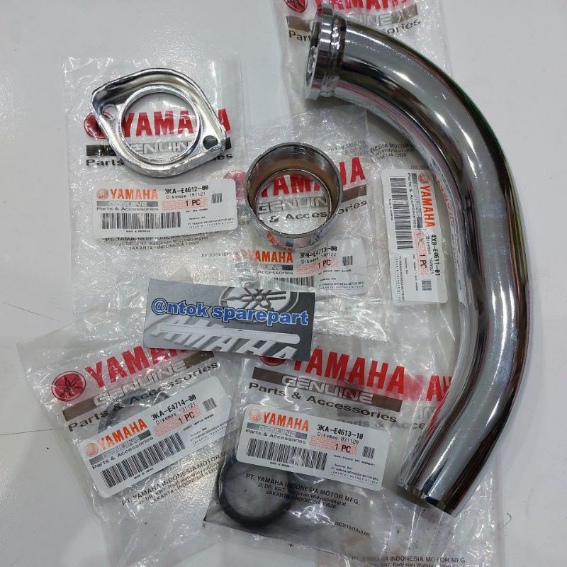Leher Pipa Knalpot Set Ori RXK RX King RX-King Original Genuine Yamaha