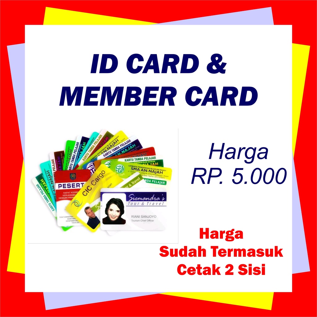 

ID Card / Kartu Member / Kartu Pelajar Bahan PVC Murah