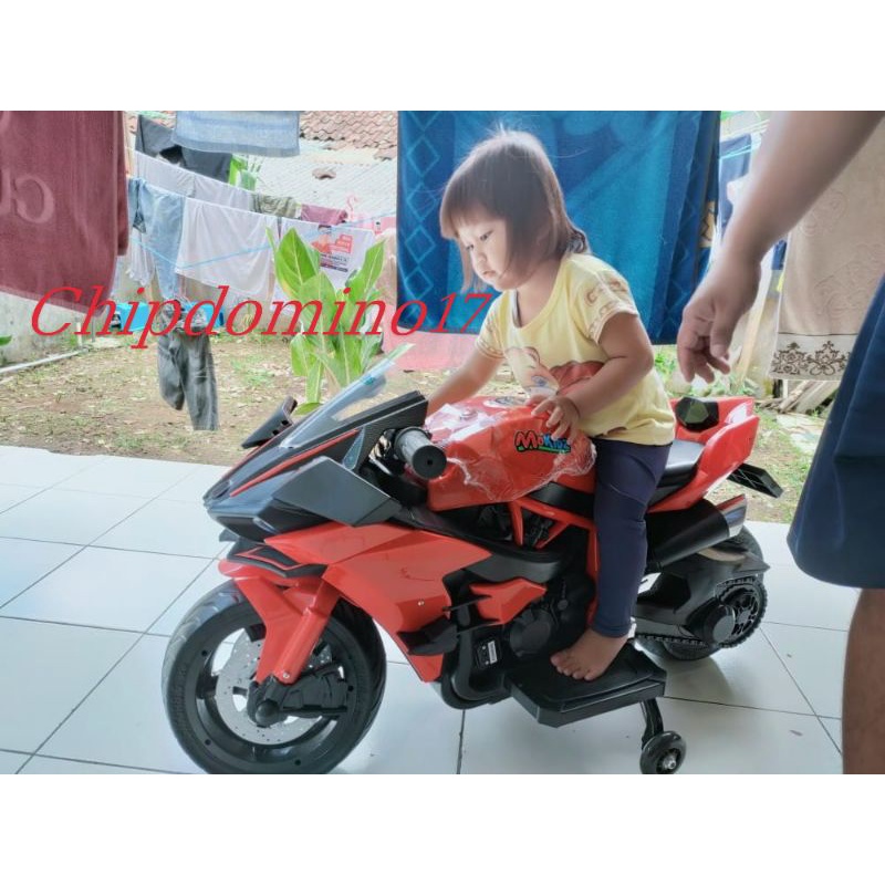 MAINAN MOTOR AKI GP H2R BAN EVA AKI 12 VOLT - MAINAN MOTOR AKI ANAK