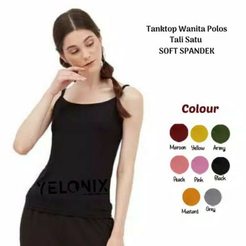 Tanktop Wanita Polos Tali / Dalaman Wanita