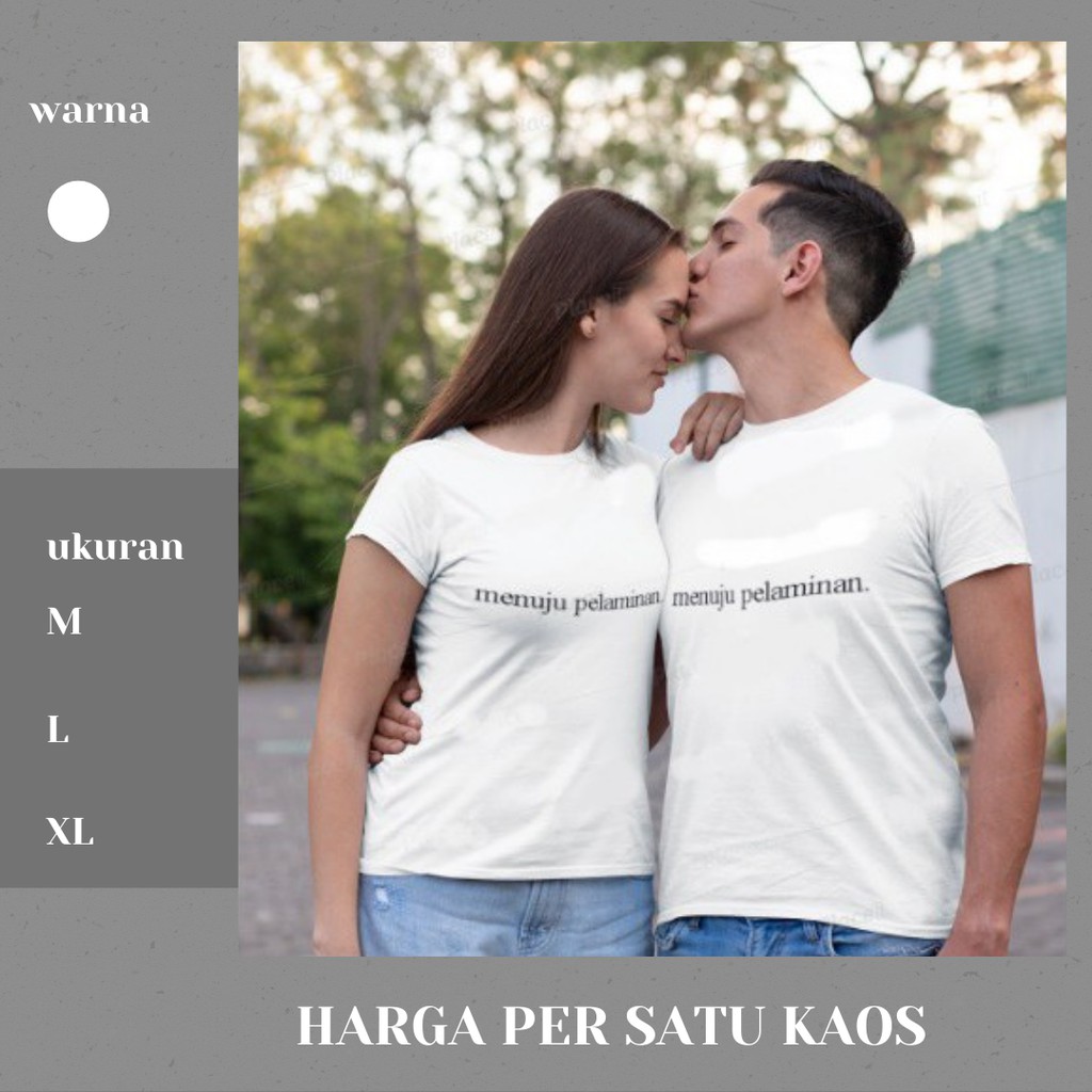 kaos couple tumblrtee menuju pelaminan pasangan serasi simple menuju halal bahan best quality