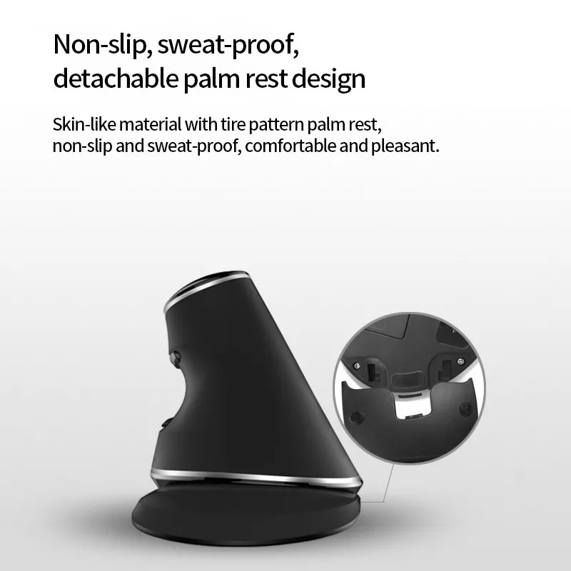 DELUX M618 PLUS - 2.4G Wireless Optical Ergonomic Vertical Mouse