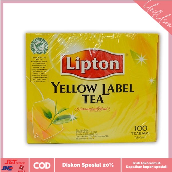 

⭐COD⭐ Lipton Non Envelope Tb 100 X 2 Gr