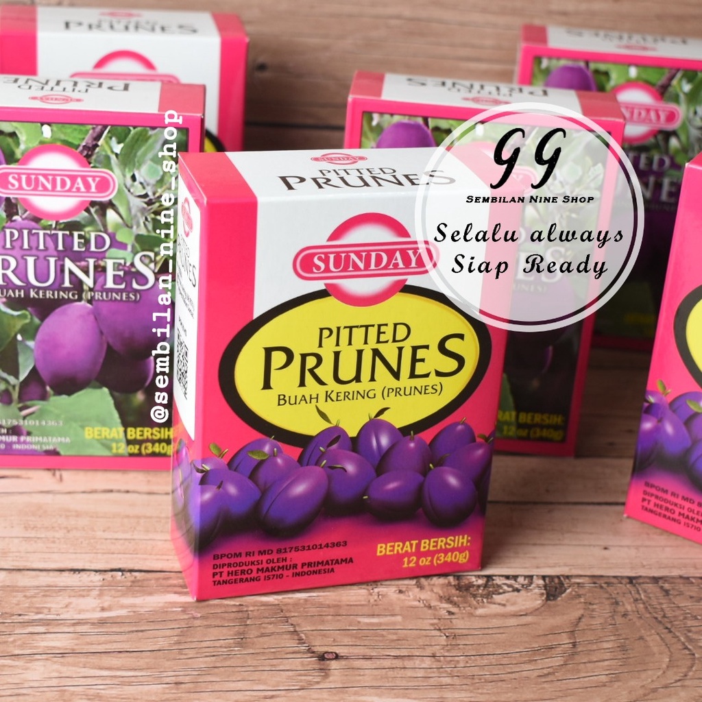 Jual SUNDAY Pitted PRUNES 12 Oz 340 Gram Dried Prune Buah Plum Kering