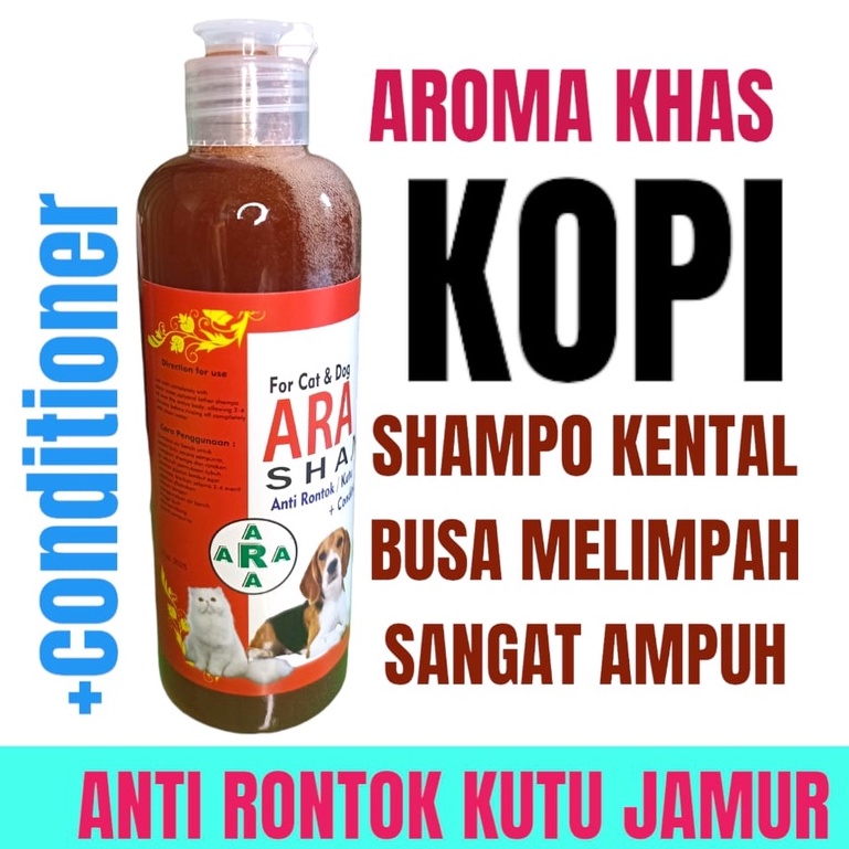 shampo kucing anti kutu jamur rontok bacteri AMPUH 250ml