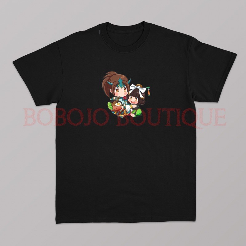 BAJU KAOS MOBILE LEGENDS ZILONG X CHANG’E CHIBI COTTON COMBED 30s