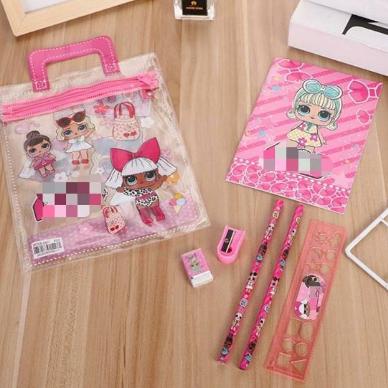 

(S1A9).. STATIONARY SET FREE BAG / SET ALAT TULIS ANAK SEKOLAH MOTIF KARTUN. //Top@murah