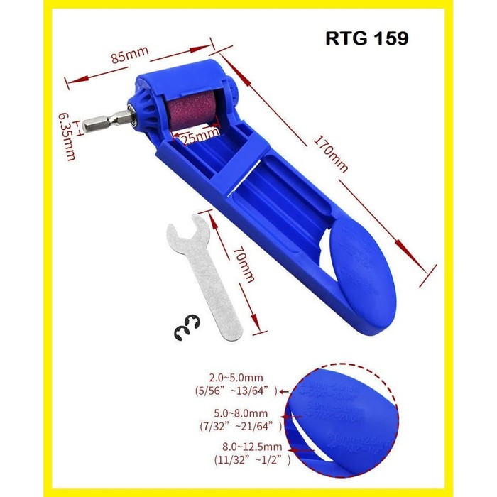 ALAT ASAH MATA BOR Portable adapter Drill Bit Sharpener Corundum Wheel / alat batu asah
