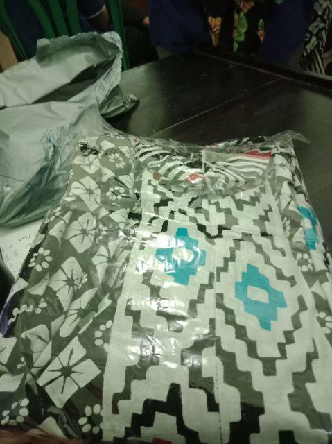 Tunik Santika Songket Batik Etnik Midi Casual Seragam Muslim