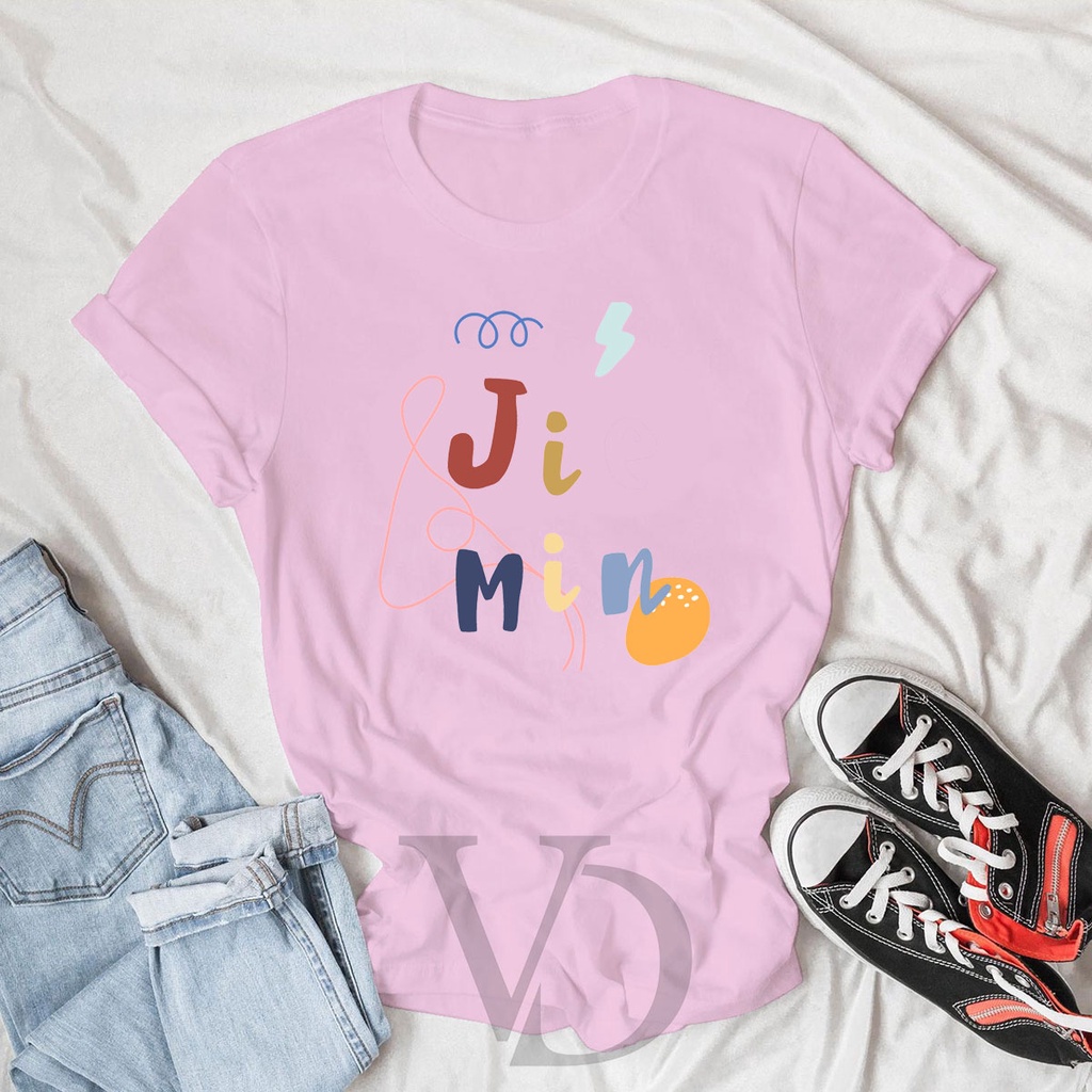 BISA CUSTOM FOTO BAJU JIMIN ARMY/ KAOS WANITA PRIA LENGAN PENDEK / BAJU KOREA