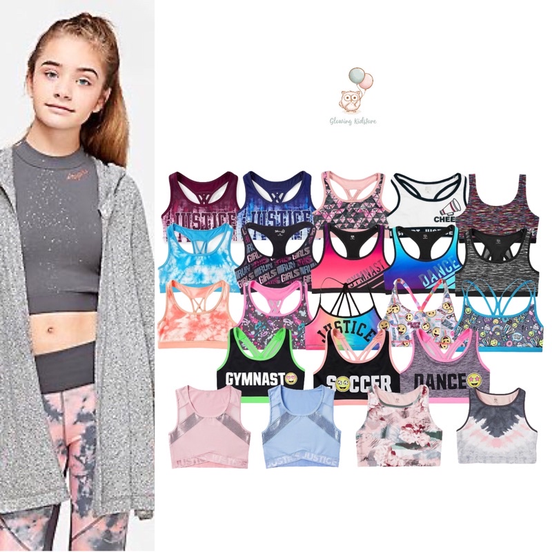 Sport Bra Anak Perempuan Justice Anko Champion 4-18 tahun Bra Olahraga Gymnastic Anak