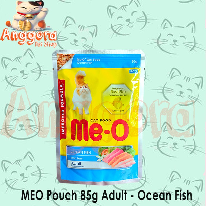 Makanan Kucing basah MEO pouch 80g Adult &amp; Kitten All Varian