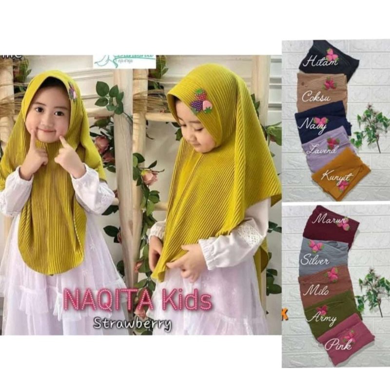 jilbab plisket pet anak / khimar plisket anak/jilbab anak/plisket