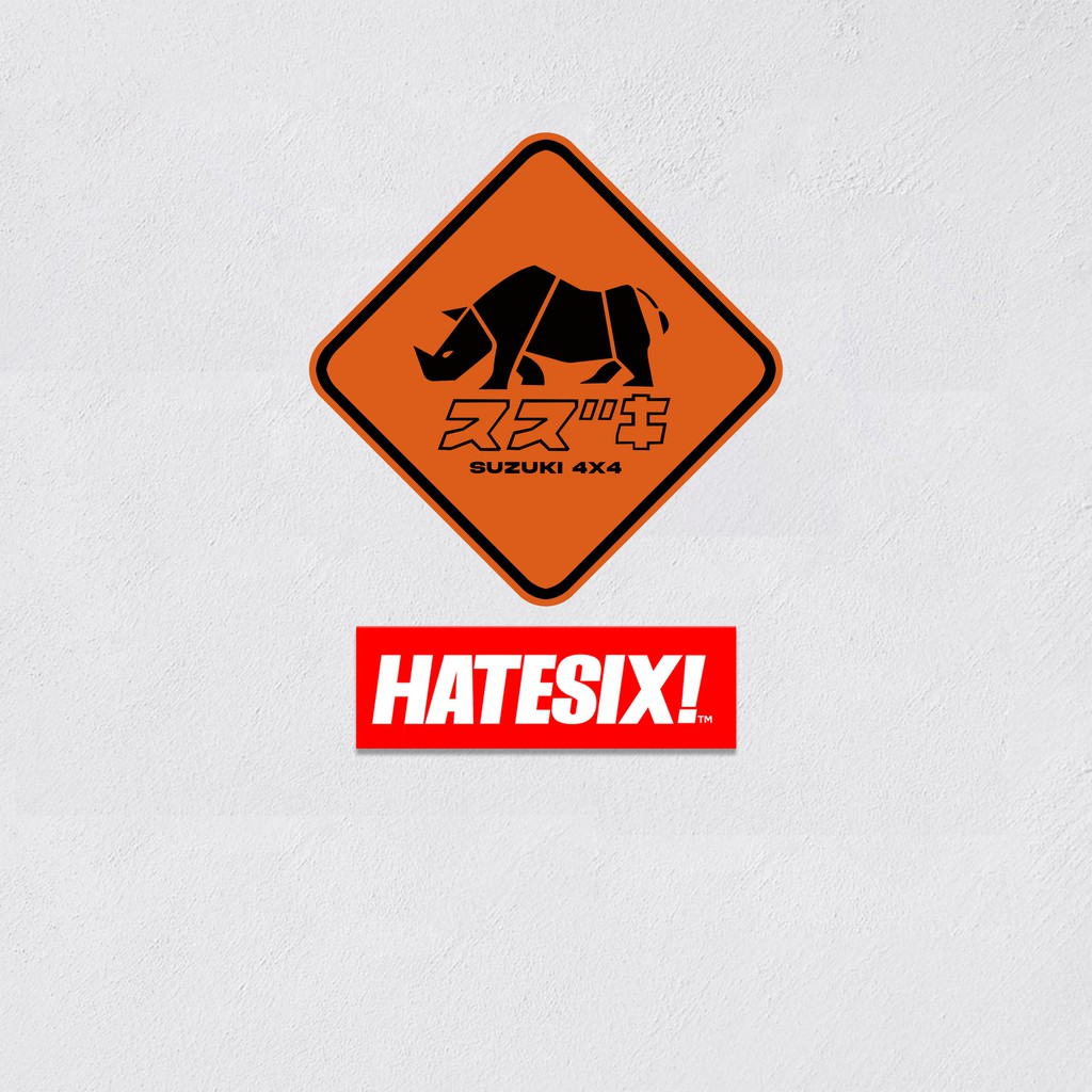 Sticker Decal SUZUKi JIMNY 4x4 Square Hatesix