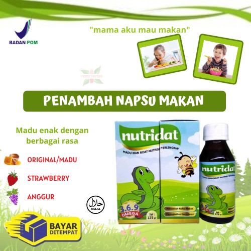 Nutridat Original Asli Vitamin Penambah Nafsu Makan Anak Madu Penggemuk Berat Badan Bayi Gemuk Sehat