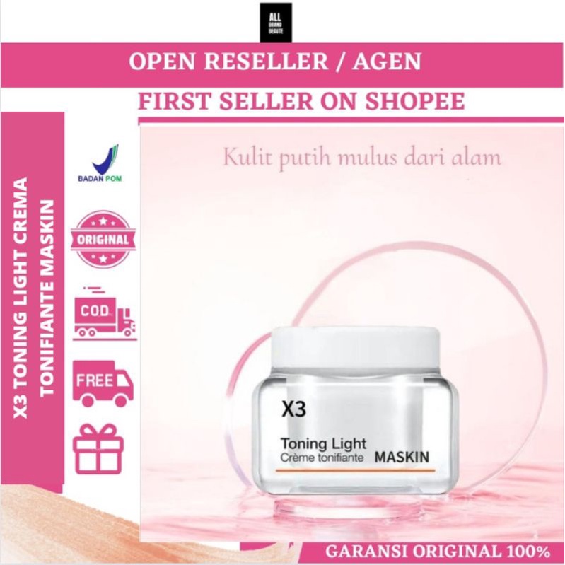 X3 MASKIN TONING LIGHT CREME BY MASKIN/CREAM WAJAH RETINOL MASKIN/X3 RETINOL TONING LIGHT MASKIN