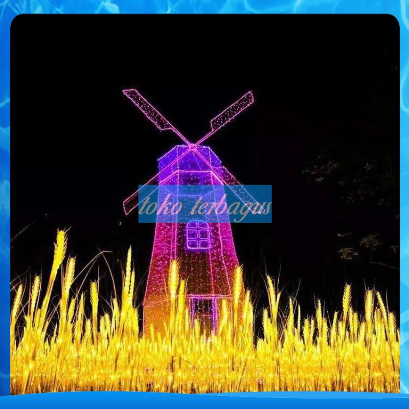 Lampu Hias Model Padi Gandum Cantik Warm White 1Set 10pcs Awet Super Terang