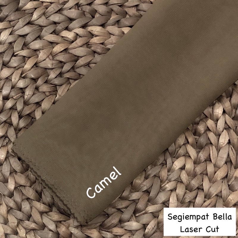 Hijab Bella Square Laser cut / Segiempat Bella-Camel