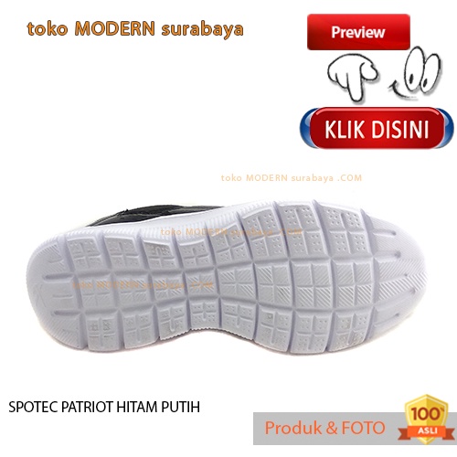 SPOTEC PATRIOT HITAM PUTIH sepatu pria sepatu casual sneakers