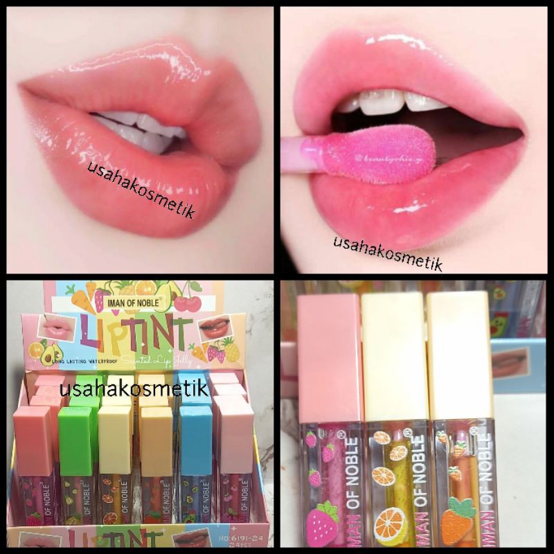 PROMO HOT LIP OIL / LIP TINT PINK IMAN OF NOBLE MATTE  BIBIR 24JAM  NO.6191-24