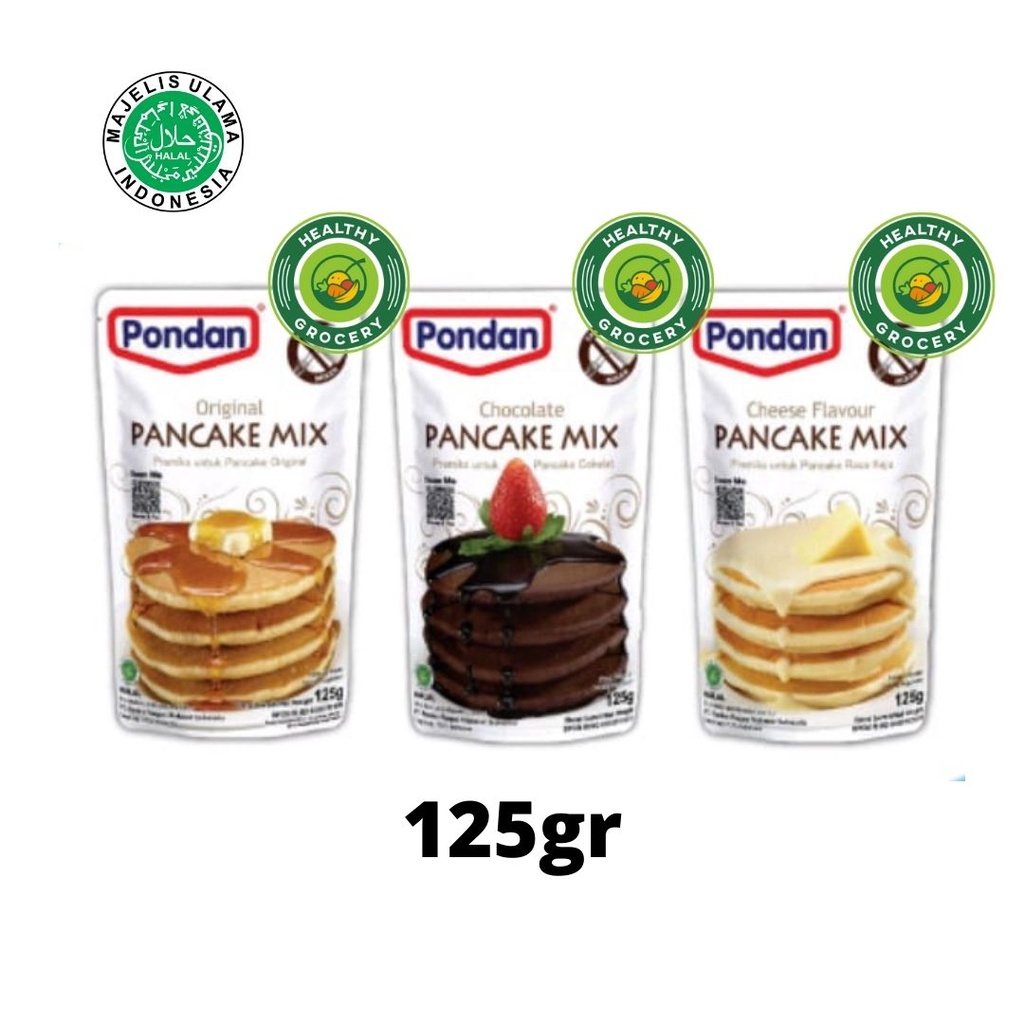 PONDAN Pancake Mix Bahan Kue 125 gr Original / Keju / Coklat