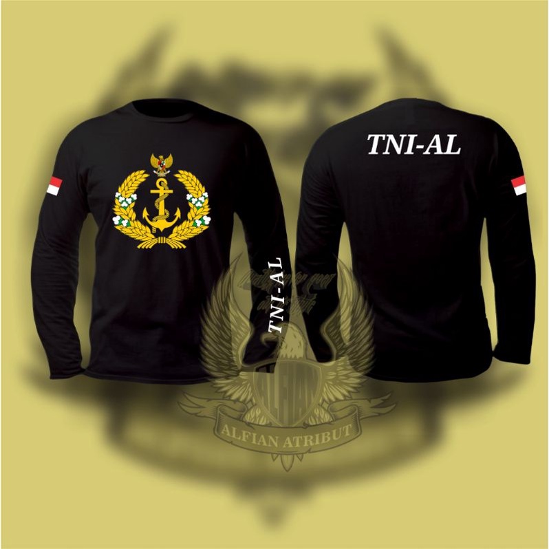 kaos TNI-AL,baju kaos TNI lengan panjang