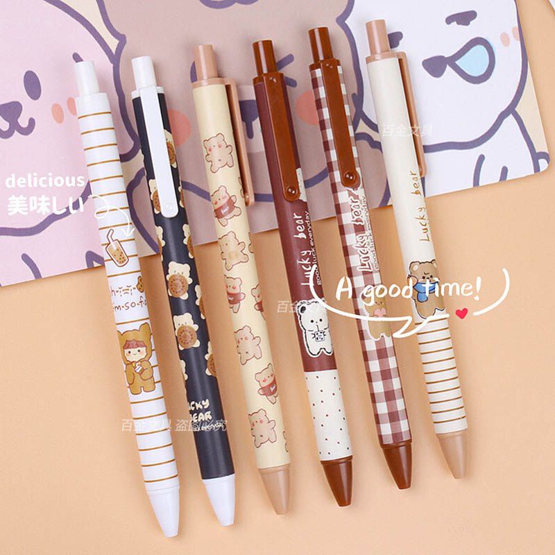 

1PC Cookie Bear Gel Pen/Pulpen Gel Aesthetic Korean Style