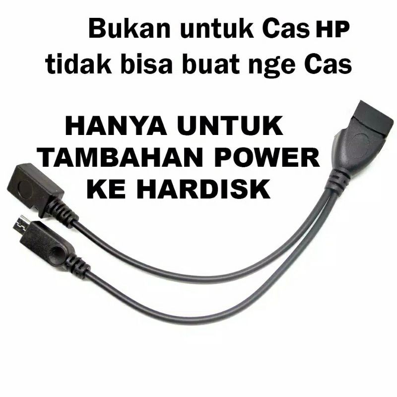 Kabel Micro OTG Y USB HP to USB Female untuk Membaca Hard Disk External