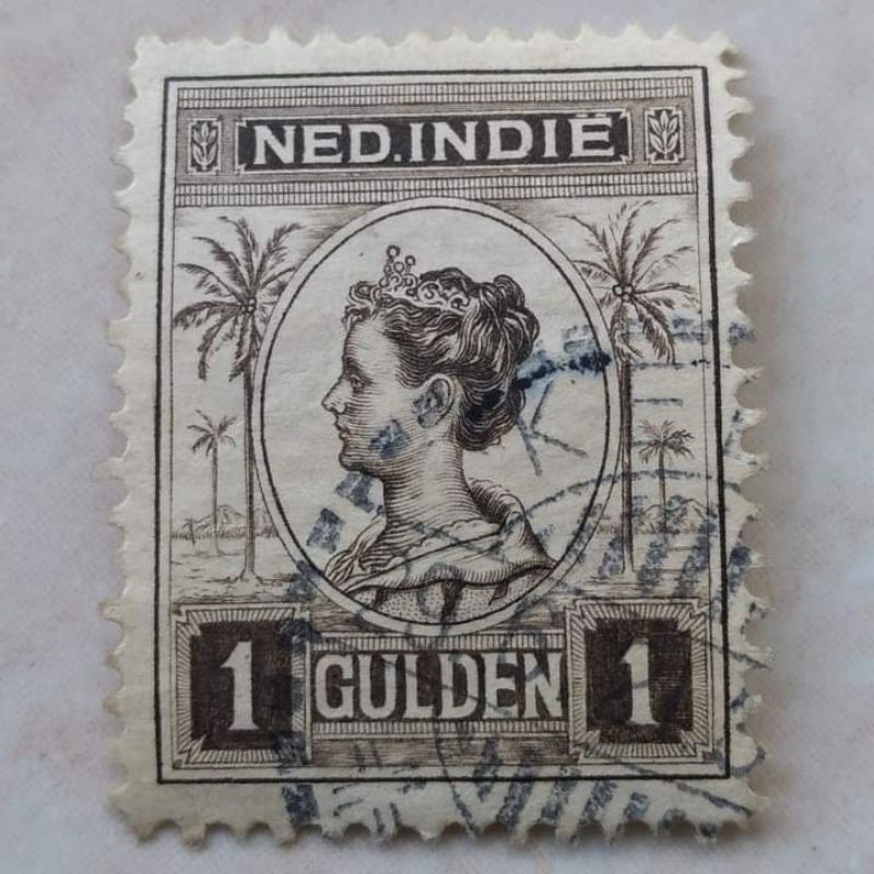 Perangko Prangko Kuno 1 Gulden Wilhelmina Ned Indie 1913-1932