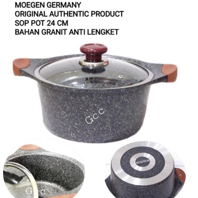 Soup Pot Panci Anti Lengket Marbel Granit Germany Casserole 24Cm