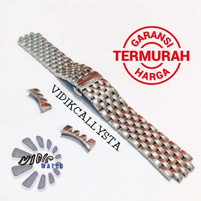 Tali Jam Tangan Strap Rantai 20mm T063 Curved Stainless 20 MM 20MM