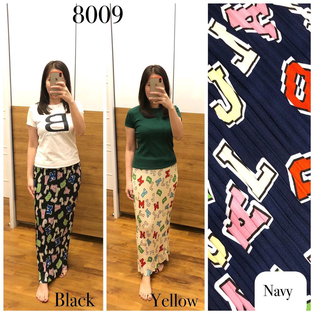 ROK PLISKET PANJANG WANITA MOTIF BIG SIZE JUMBO