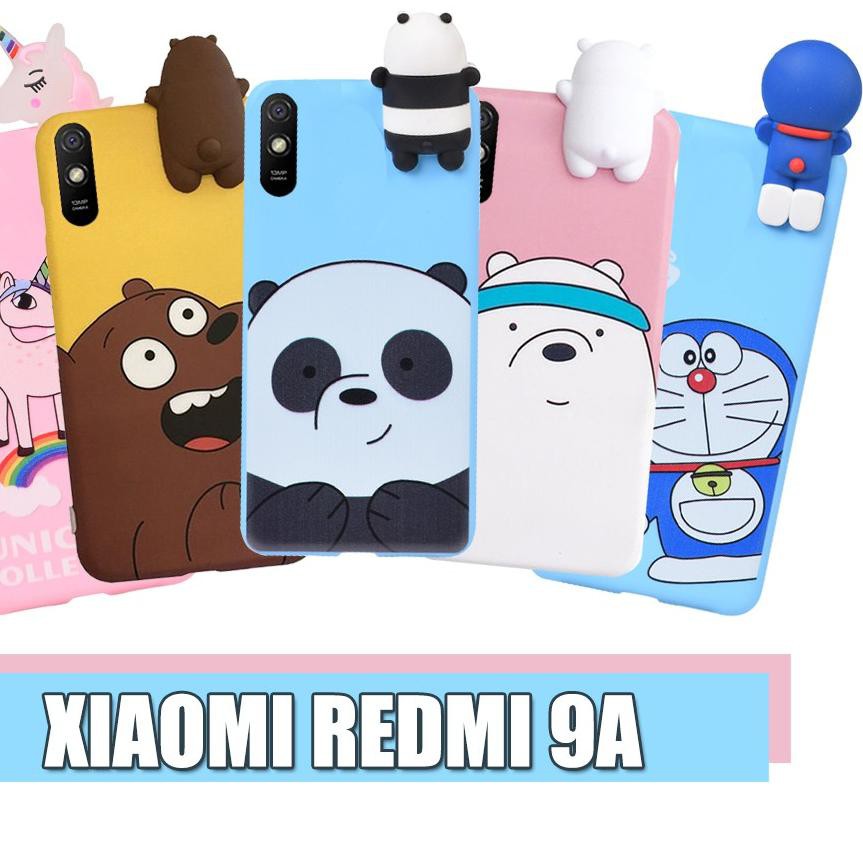 EMB-614 Casing Intip REDMI 9C 9A 9 Soft Case Karakter Doraemon Panda Pony Grizzly Ice Bear ',''
