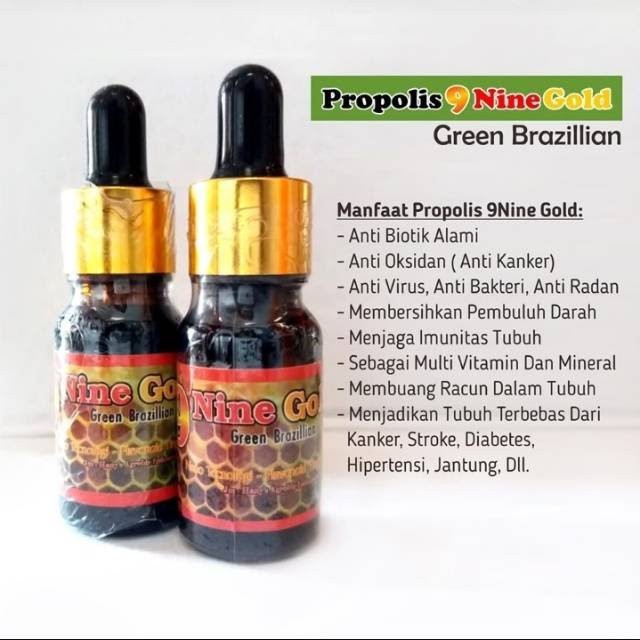 Propolis Brazilian Nine Gold,BP Propolis,Madu Propolis untuk Kesehatan, Mata, Asam Lambung, Kista