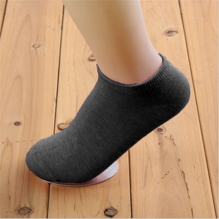 SF - Kaos Kaki Ankle Cute Kaos Kaki Pendek Polos dan Motif Semata Kaki Import Murah Motif Polos-POLOS HITAM