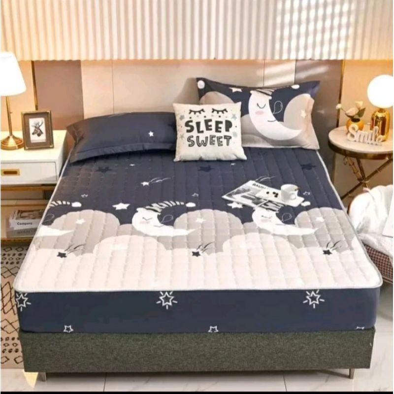 SPREI WATERPROOF MOTIF KARAKTER / SPREI ANTI OMPOL-Bulan