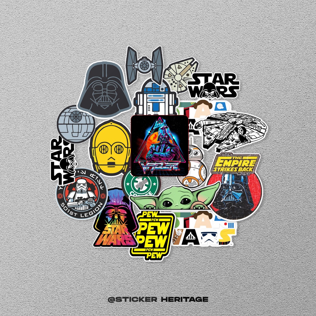 STICKER STIKER STAR WARS | STIKER TUMBLER HP | STICKER AESTHETIC STICKER LAPTOP