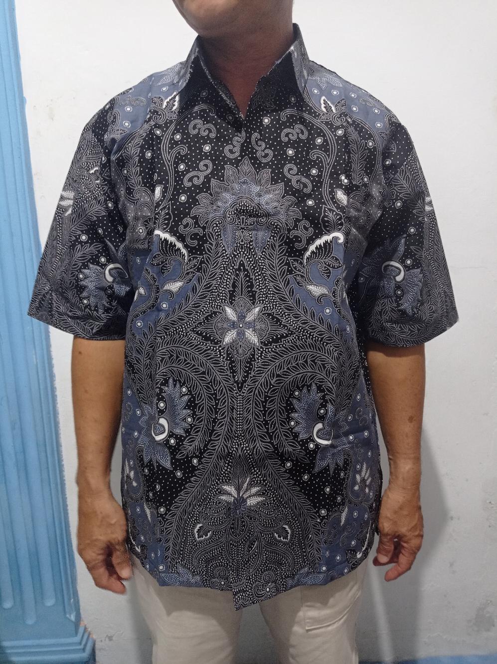 Kameswara Pendek Kemeja Batik Pria Full Furing Bahan Katun Primisima