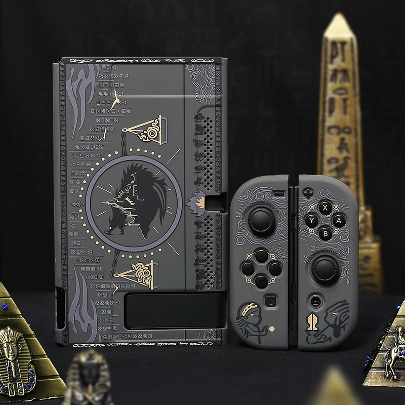 Hard Case PC Motif Pharaoh Mesir Misterius Cover Proteksi Konsol Game Nintendo Switch &amp; Joystick