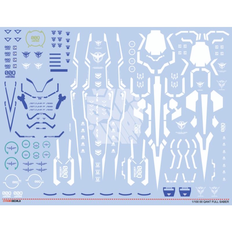 OO QANT FULL SABER DECAL SKALA 1/100