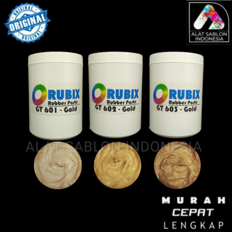 TINTA SABLON RUBBER GOLD RUBIX 1KG ALAT SABLON