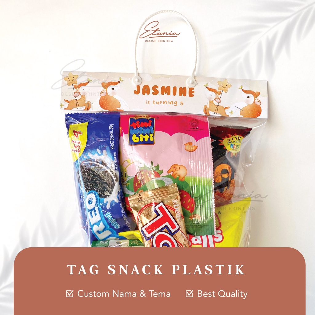 

tag snack plastik ulang tahun tas snack ulang tahun birhday