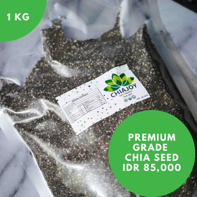 

PROMO Black Chia Seed 1 KG Mexico Premium Natural Grade 1 by Chiajoy AP175
